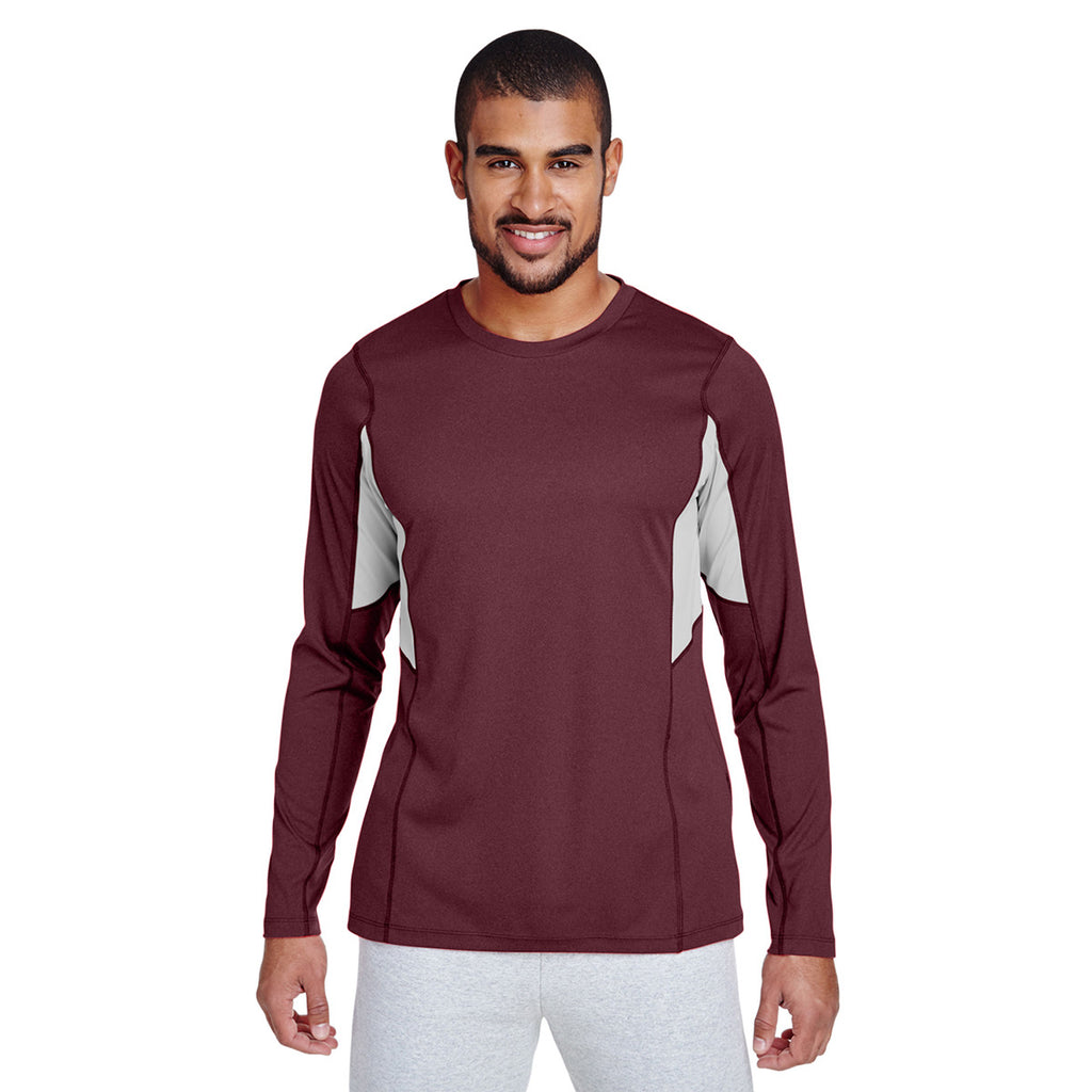 Team 365 Men's Sport Maroon Heather Excel Performance Warm-up