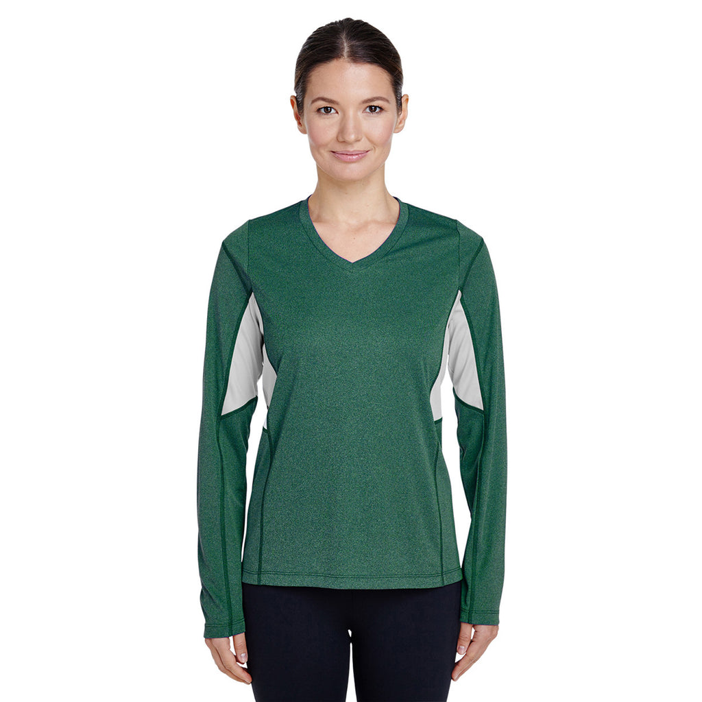 Team 365 Women's Sport Forest Heather Excel Performance Warm-up