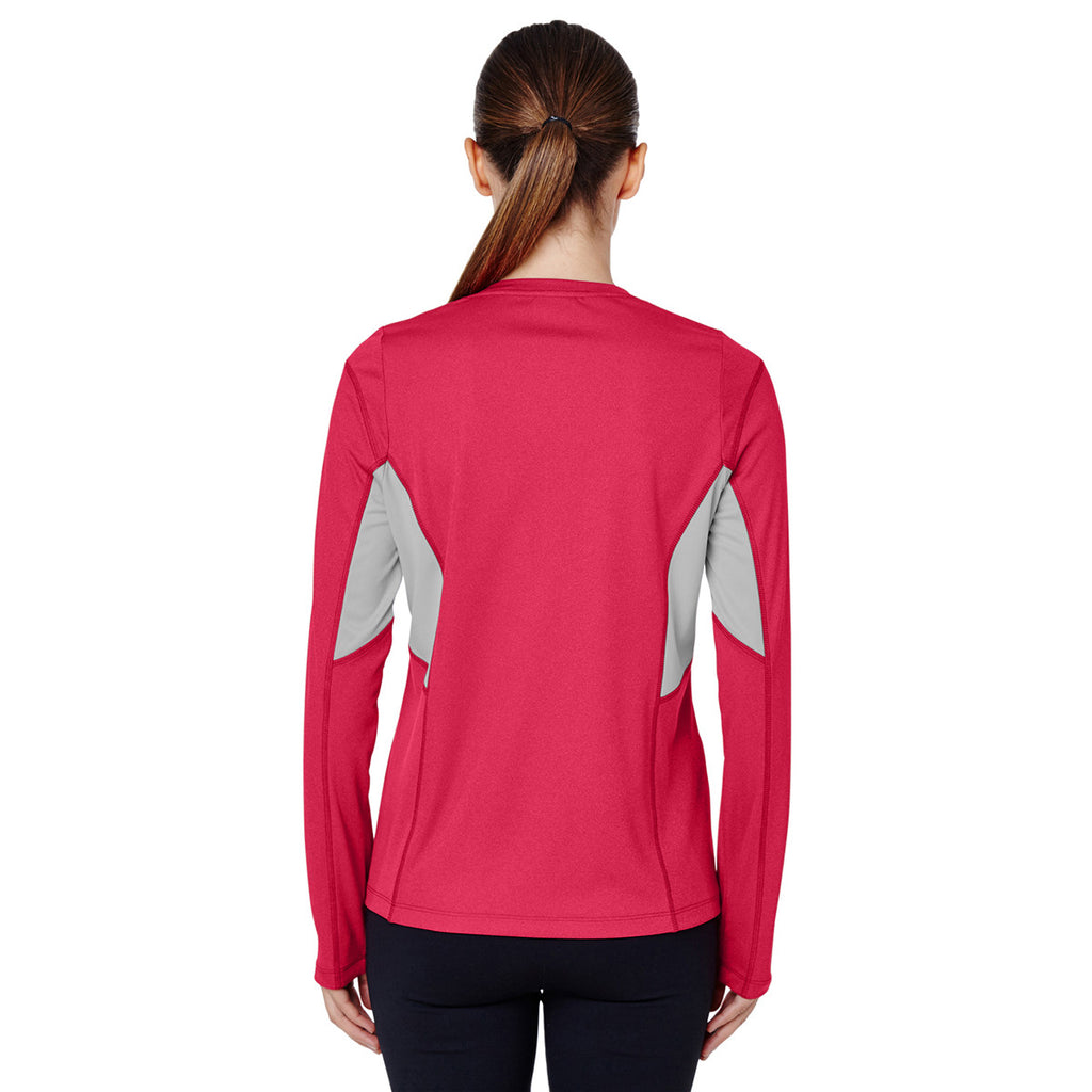 Team 365 Women's Sport Red Heather Excel Performance Warm-up