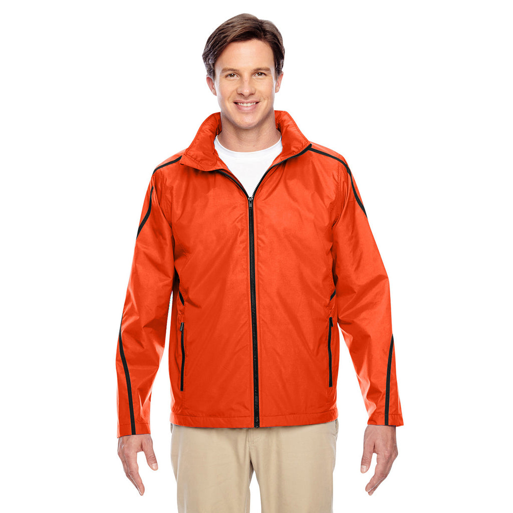 Team 365 Men's Sport Orange Conquest Jacket with Fleece Lining