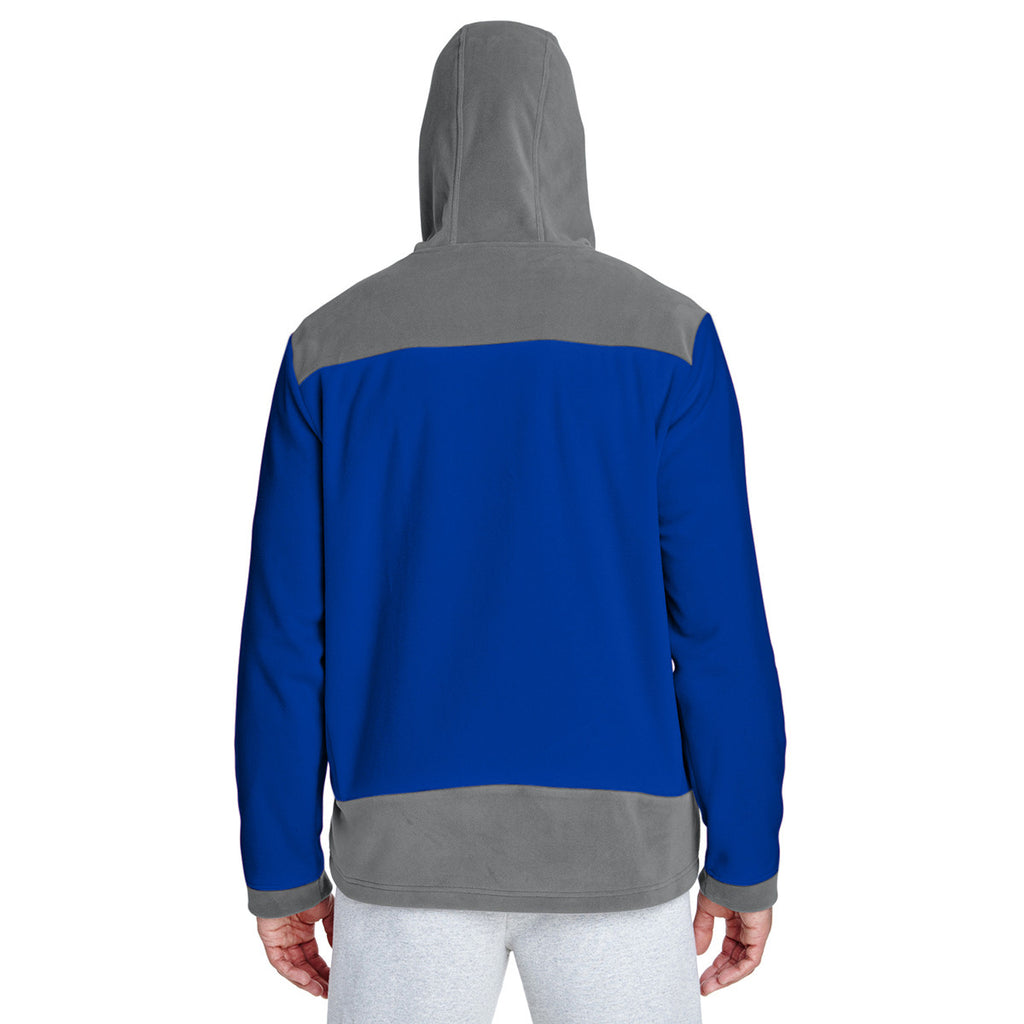 Team 365 Men's Sport Graphite/Sport Royal Rally Colorblock Microfleece Jacket