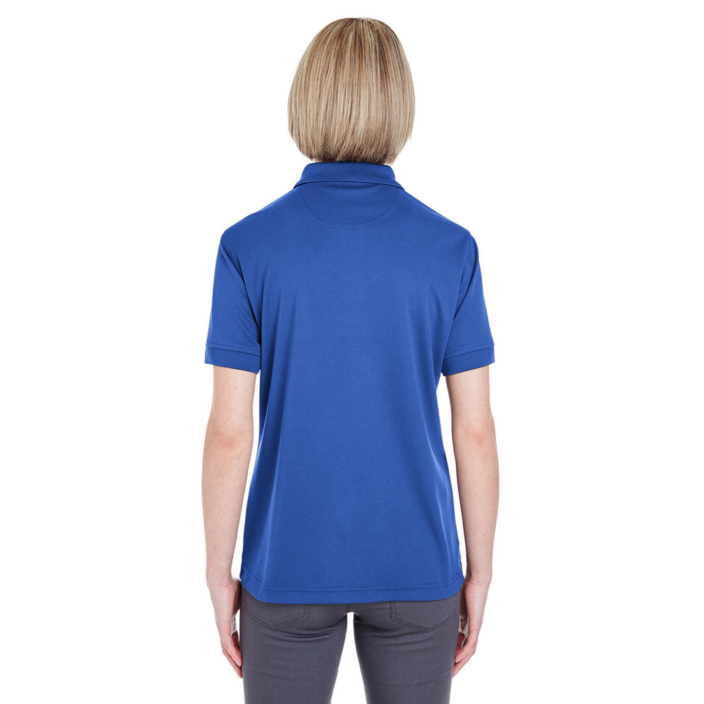 UltraClub Women's Cobalt Platinum Performance Pique Polo with TempControl Technology