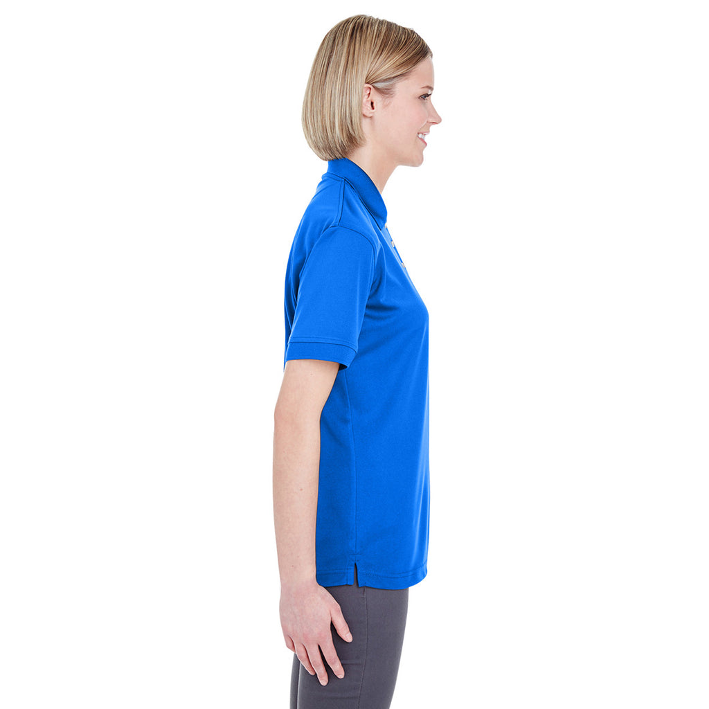 UltraClub Women's Royal Platinum Performance Pique Polo with TempControl Technology