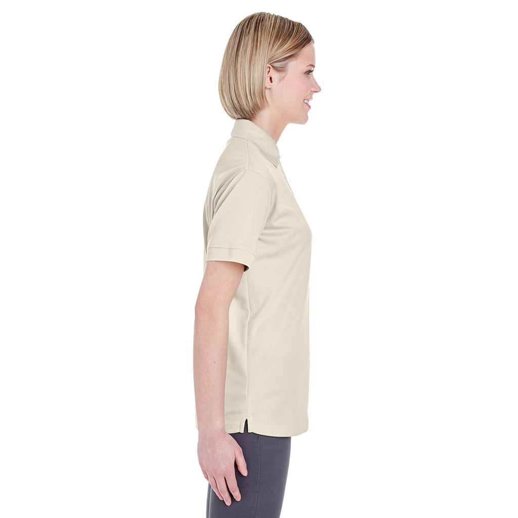 UltraClub Women's Stone Platinum Performance Pique Polo with TempControl Technology