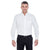 UltraClub Men's White Long-Sleeve Performance Pinpoint