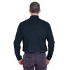 UltraClub Men's Navy Egyptian Interlock Long-Sleeve Polo