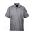 UltraClub Men's Charcoal Heather Heathered Pique Polo