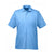 UltraClub Men's Columbia Blue Heather Heathered Pique Polo