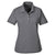 UltraClub Women's Black Heather Heathered Pique Polo