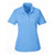 UltraClub Women's Columbia Blue Heather Heathered Pique Polo