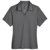 UltraClub Women's Charcoal/Black Cavalry Twill Performance Polo