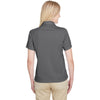 UltraClub Women's Charcoal/Black Cavalry Twill Performance Polo