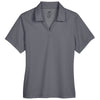 UltraClub Women's Charcoal/Navy Cavalry Twill Performance Polo