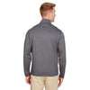 UltraClub Men's Charcoal Heather Navigator Heather Performance Full-Zip