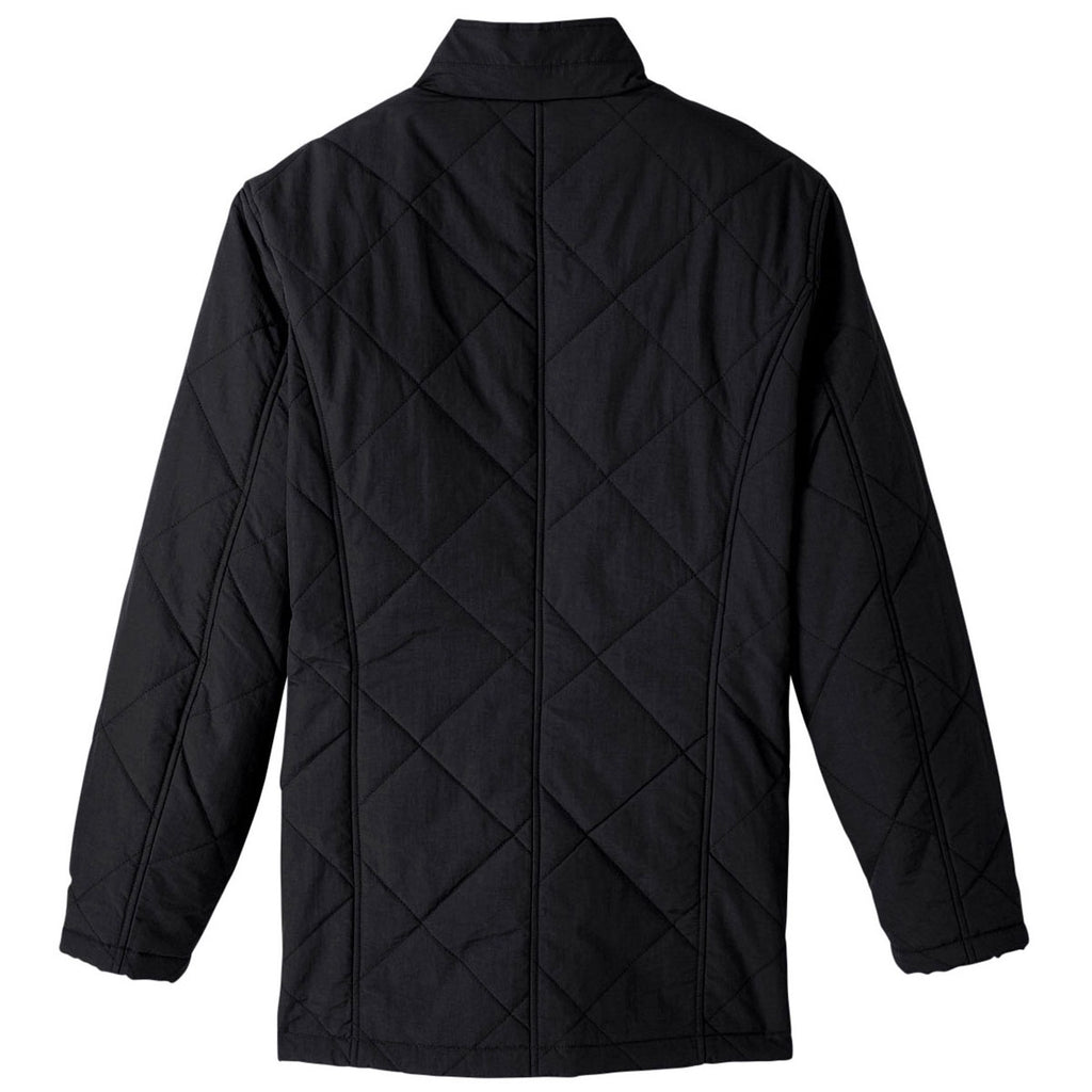 UltraClub Men's Black Dawson Quilted Hacking Jacket