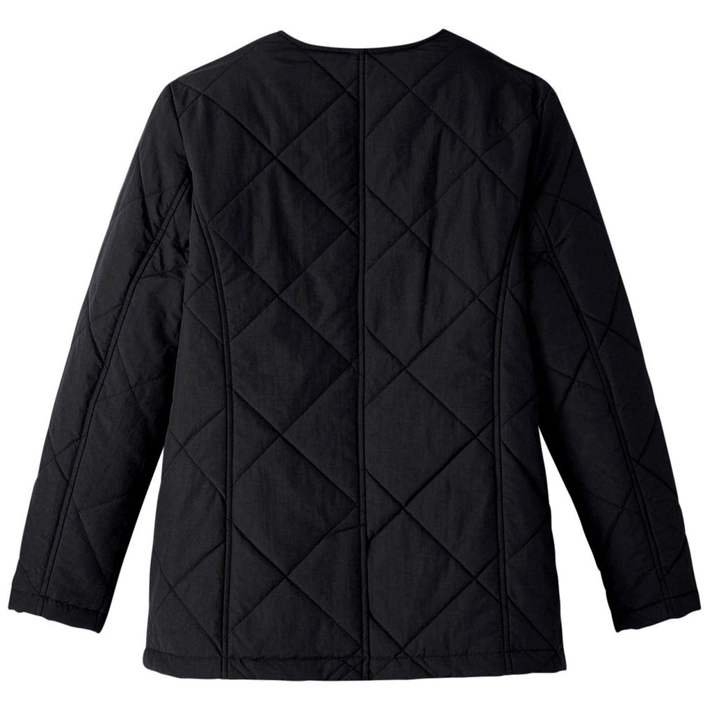 UltraClub Women's Black Dawson Quilted Hacking Jacket