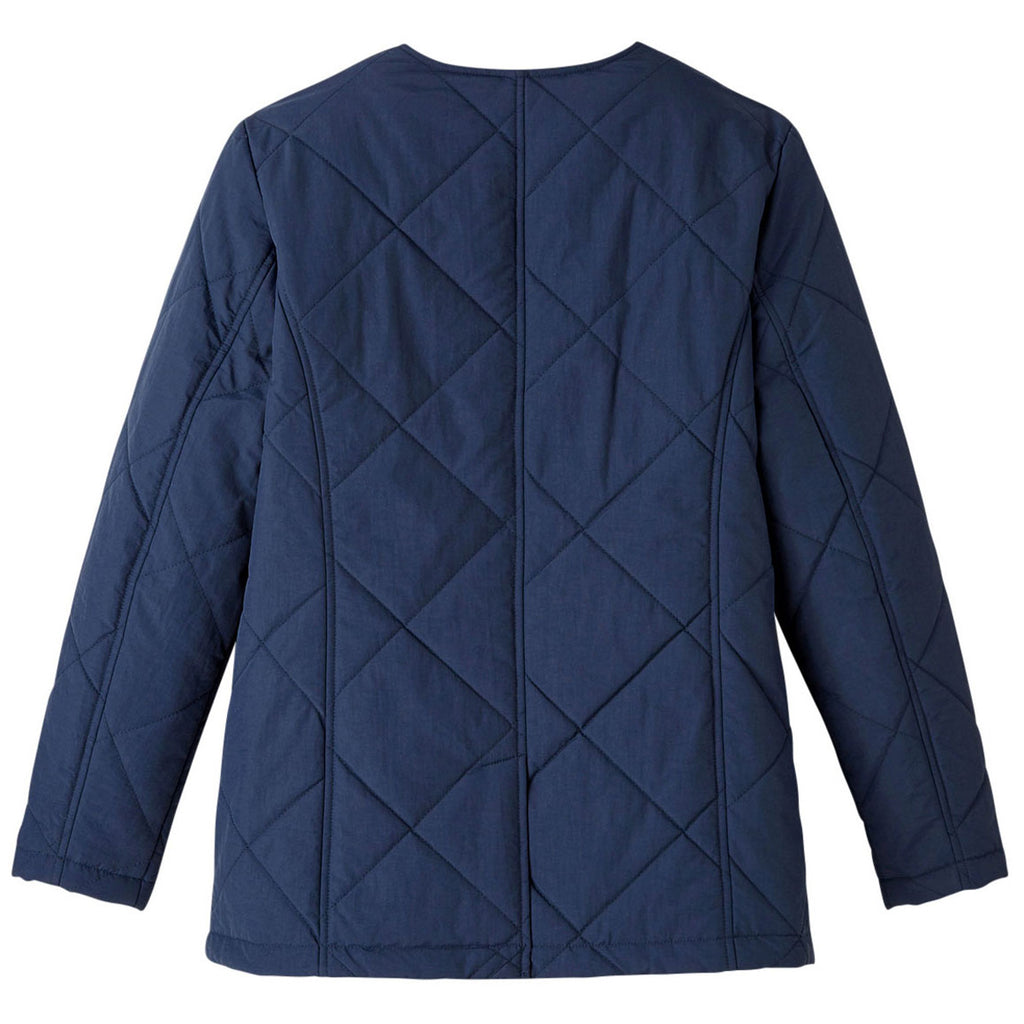 UltraClub Women's Navy Dawson Quilted Hacking Jacket