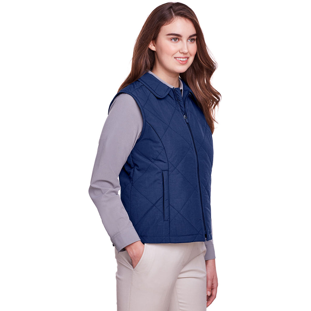 UltraClub Women's Navy Dawson Quilted Hacking Vest