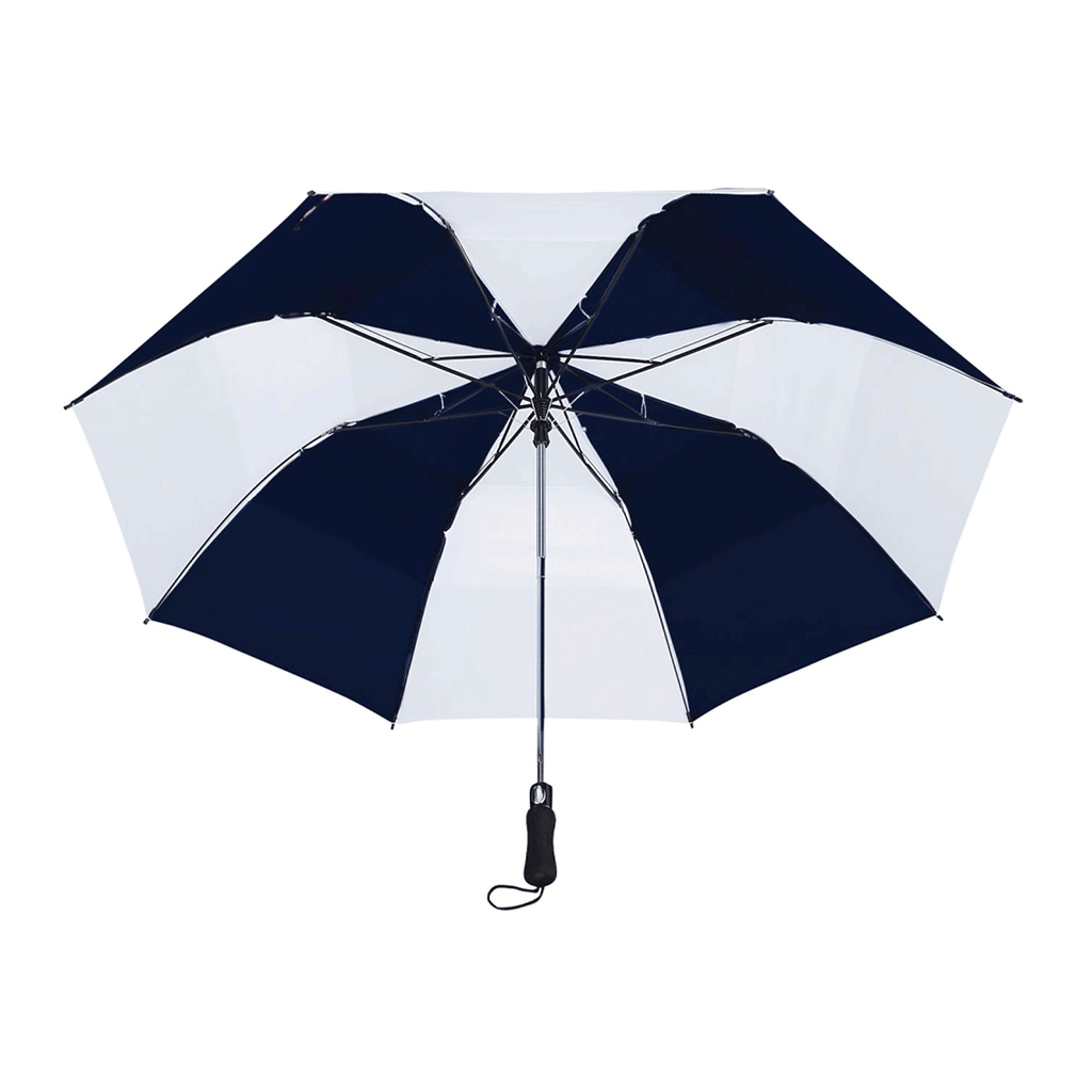 Stromberg Navy/White 58" Vented Auto Open Folding Golf Umbrella