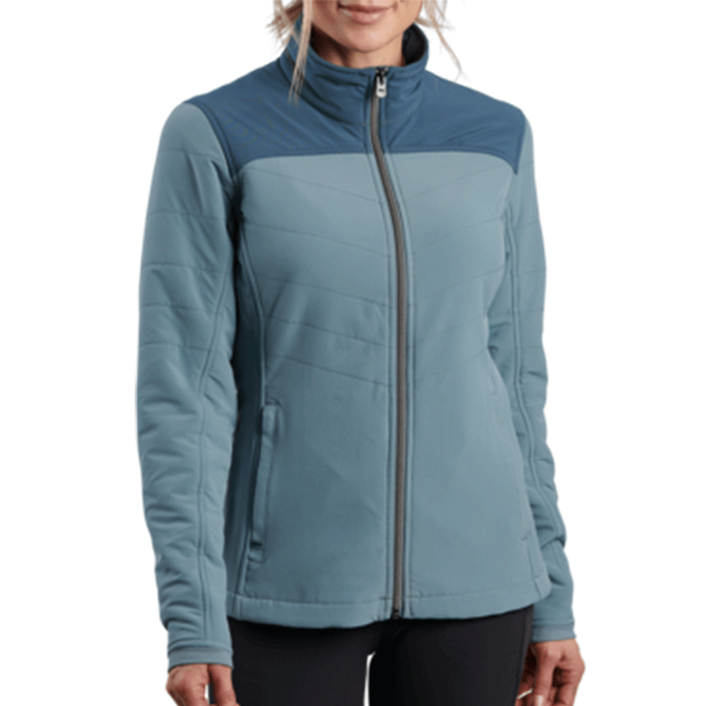 Under Armour Women's UA Woven Full Zip Hooded Jacket Mineral Blue