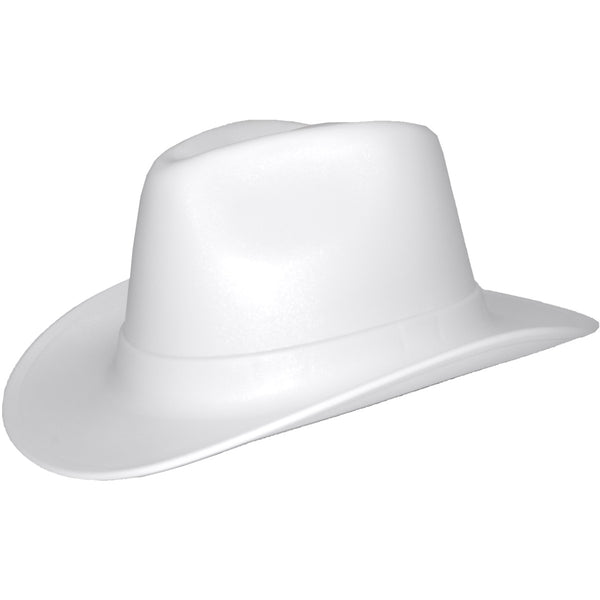 OccuNomix White Cowboy Style Hard Hat (Squeeze-Lock Suspension)