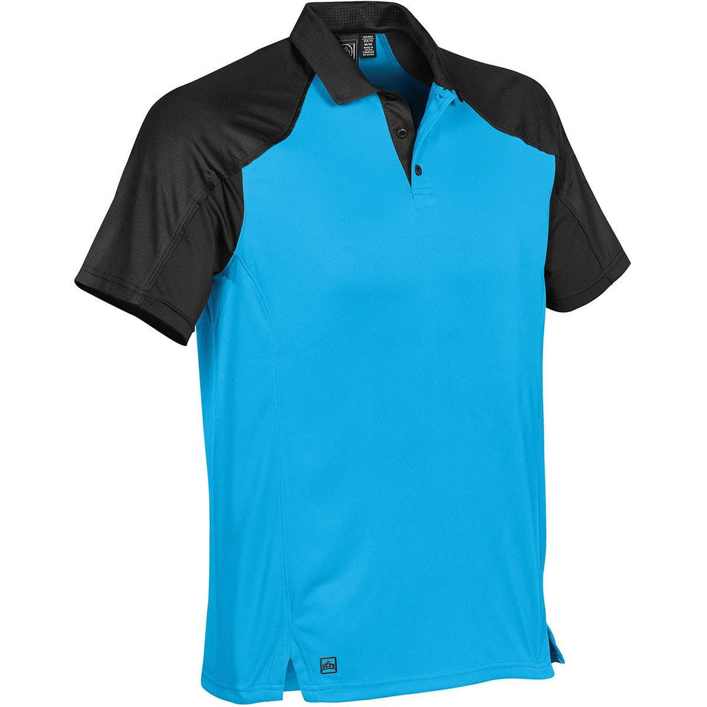 Stormtech Men's Electric Blue/Black Vector Polo