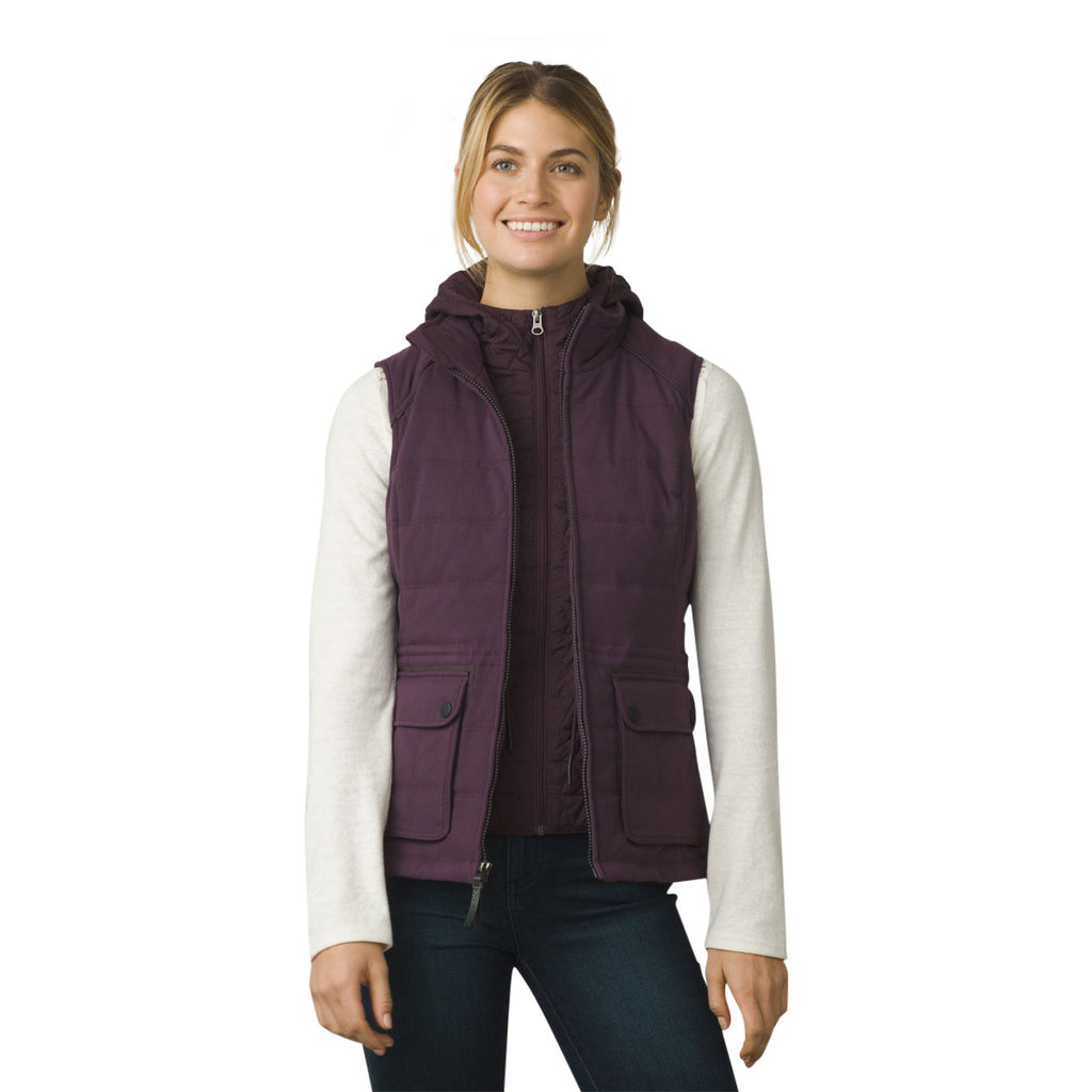 prAna Women s Dark Plum Halle Insulated Vest