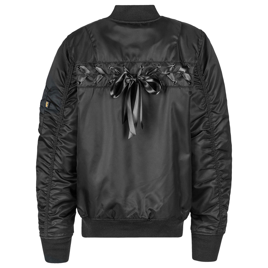 Alpha Industries Women's Black MA-1 Laced Flight Jacket