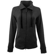 Greg Norman Women's Black/Heather Mock Neck Full Zip Jacket