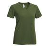Expert Women's Military Green V-Neck Tec Tee