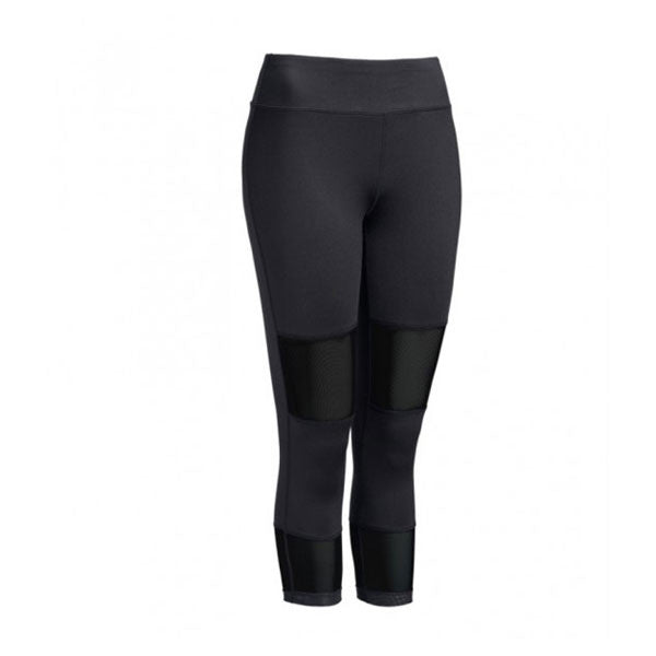 Capri Back Mesh Panel Legging Clothing in Black - Get great deals at JustFab