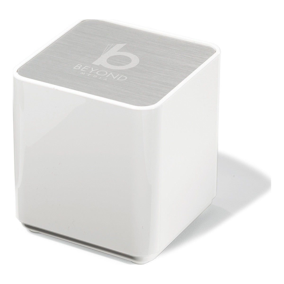 Brookstone White Bluetooth Pop Up Speaker Custom Speakers with Logo