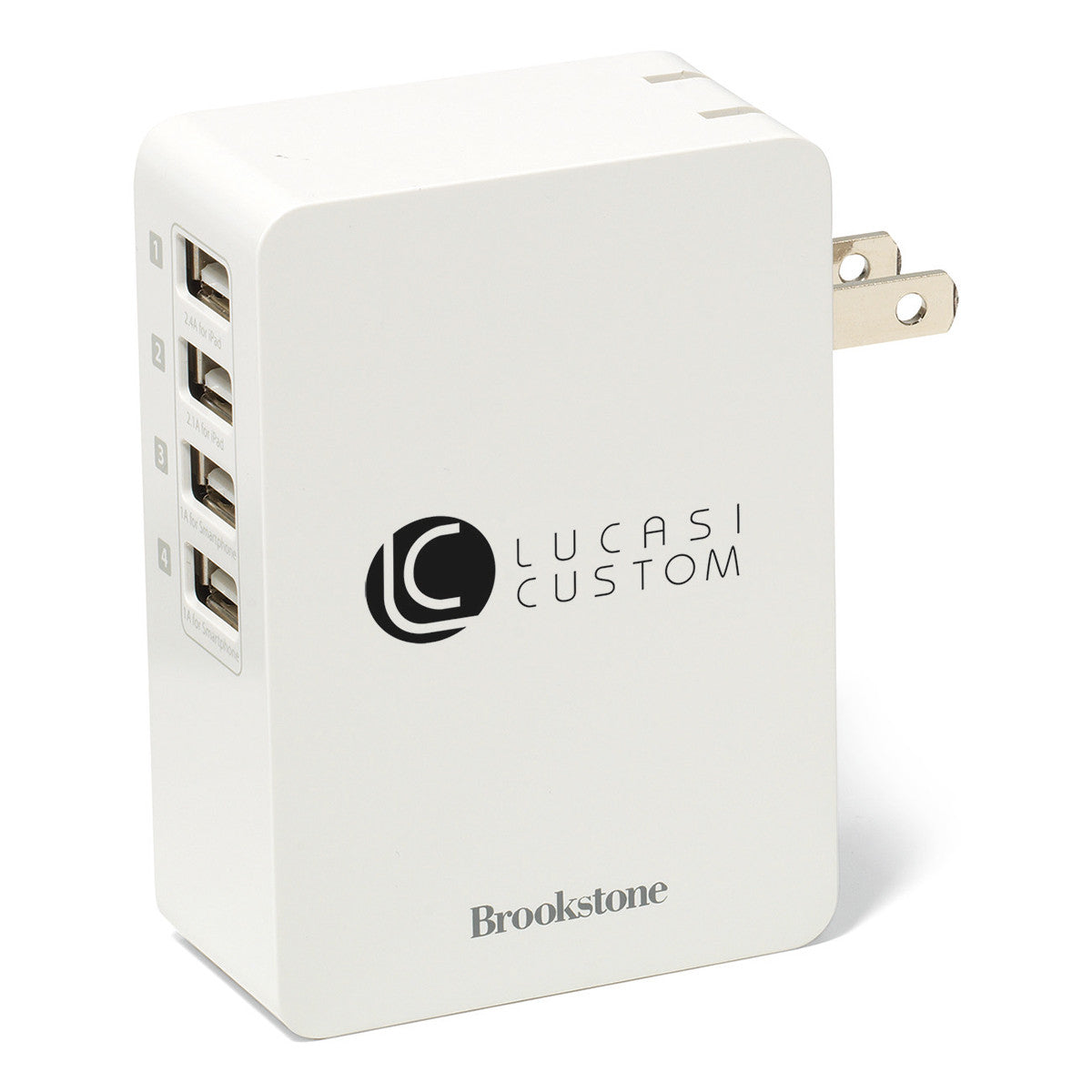 Brookstone White 4 Port USB Wall Charger