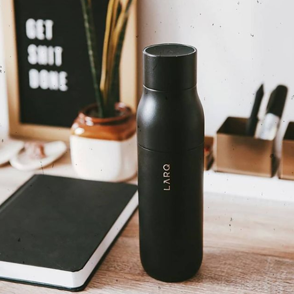 LARQ Self Cleaning 17 oz Water Bottle in Obsidian Black