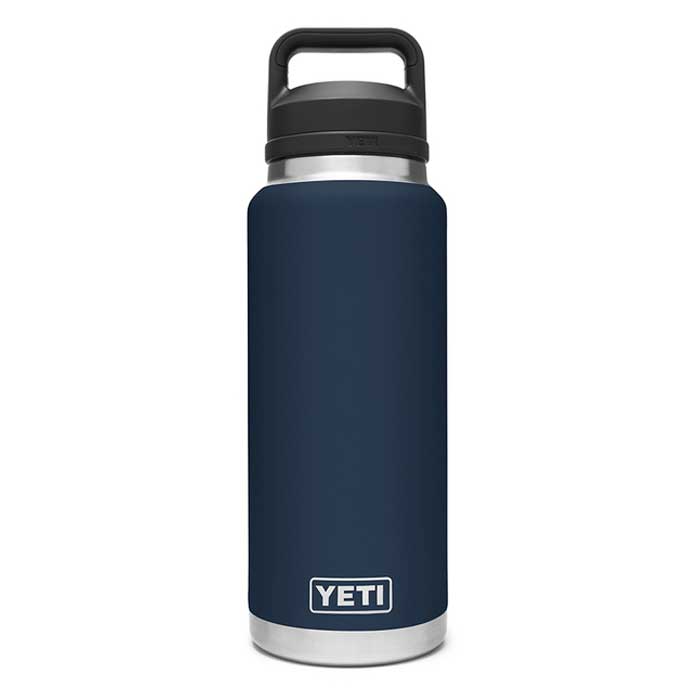 REAL YETI 36 Oz. Laser Engraved Navy Yeti Rambler Bottle With Chug Cap  Personalized Vacuum Insulated YETI 