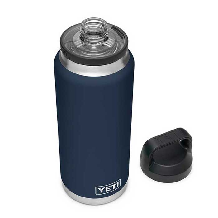REAL YETI 36 Oz. Laser Engraved Navy Yeti Rambler Bottle With Chug Cap  Personalized Vacuum Insulated YETI 