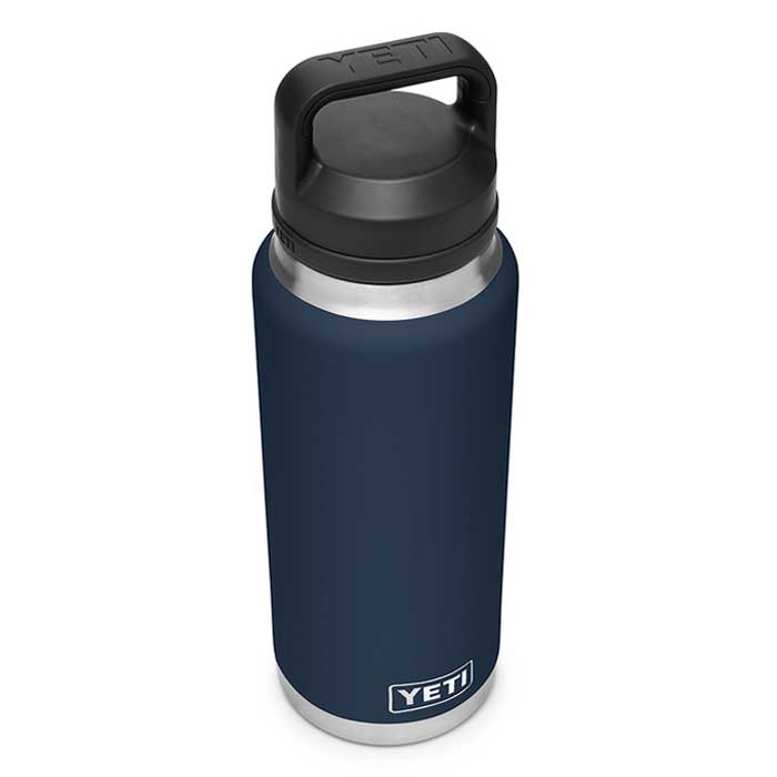 REAL YETI 36 Oz. Laser Engraved Navy Yeti Rambler Bottle With Chug Cap  Personalized Vacuum Insulated YETI 