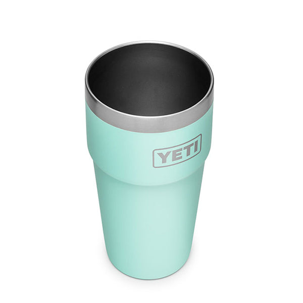 REAL YETI 16 Oz. Laser Engraved Seafoam Stainless Steel Yeti Stackable Pint  Rambler Personalized Vacuum Insulated YETI 